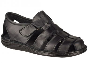 Ανδρικά Δερμάτινα Πέδιλα | Υφαντίδης | Αερόσολες | 325505 | Μαύρο - Υφαντίδης - 